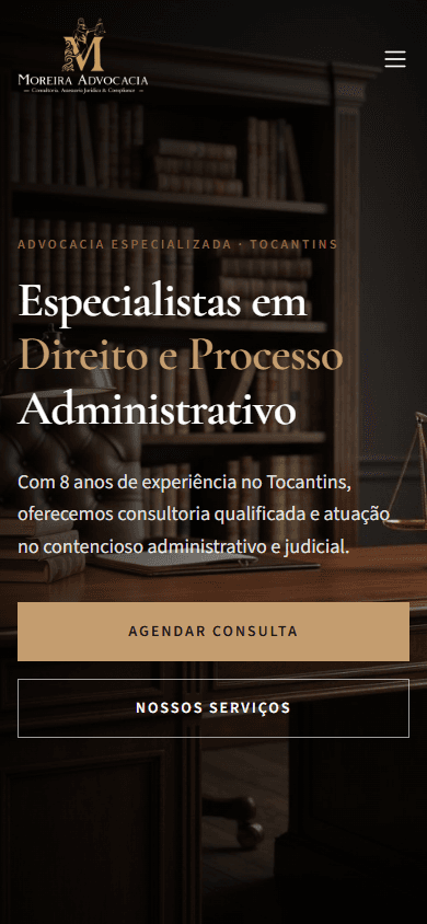 Versão mobile do site