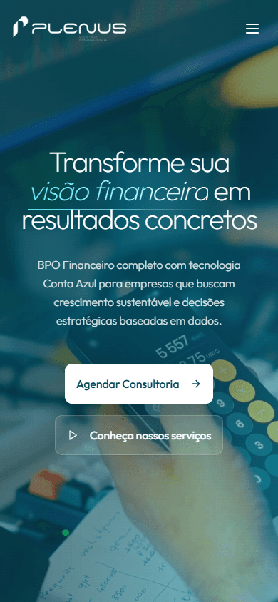 Versão mobile do site