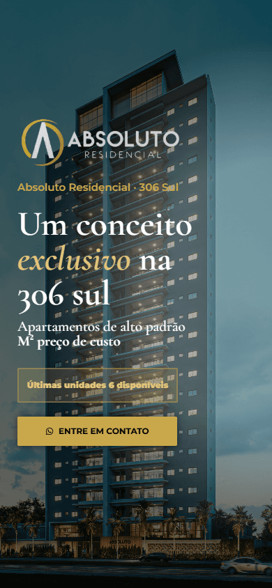 Versão mobile da página